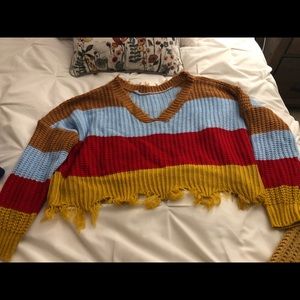 Knitted stripped sweater
